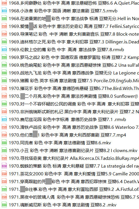 意大利老电影157部八部半十日谈但丁镖客三部曲
